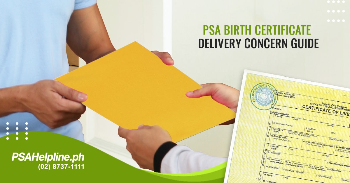 PSA birth certificate delivery concern